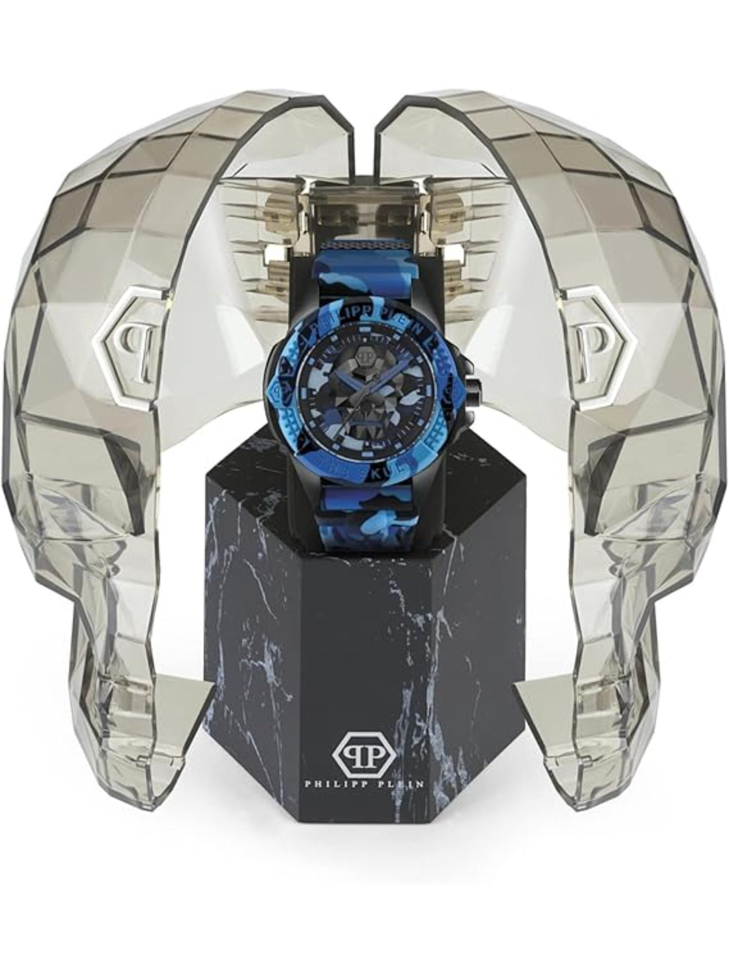 Philipp Plein Men 44 mm Size Blue Dial Analog Watch PWAAA1021