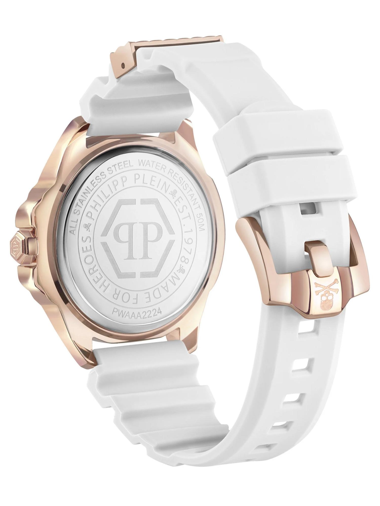 Philipp Plein Unisex 44 mm Size White Dial Analog Watch PWAAA2224