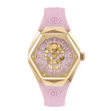 Philipp Plein Date Superlative 40 mm Pink Dial Analog Women Watch PWADA0124