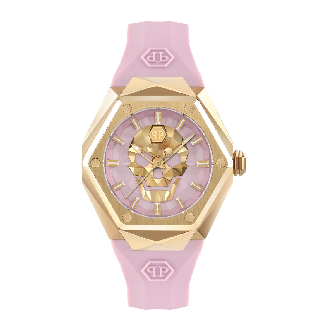 Philipp Plein Date Superlative 40 mm Pink Dial Analog Women Watch PWADA0124