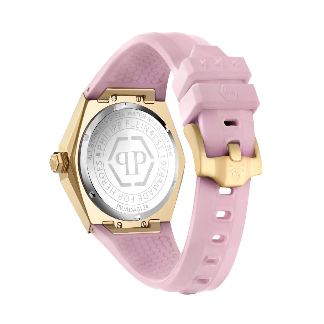 Philipp Plein Date Superlative 40 mm Pink Dial Analog Women Watch PWADA0124