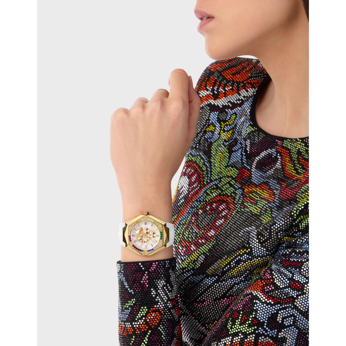 Philipp Plein Date Superlative 40 mm White Dial Analog Women Watch PWADA0324