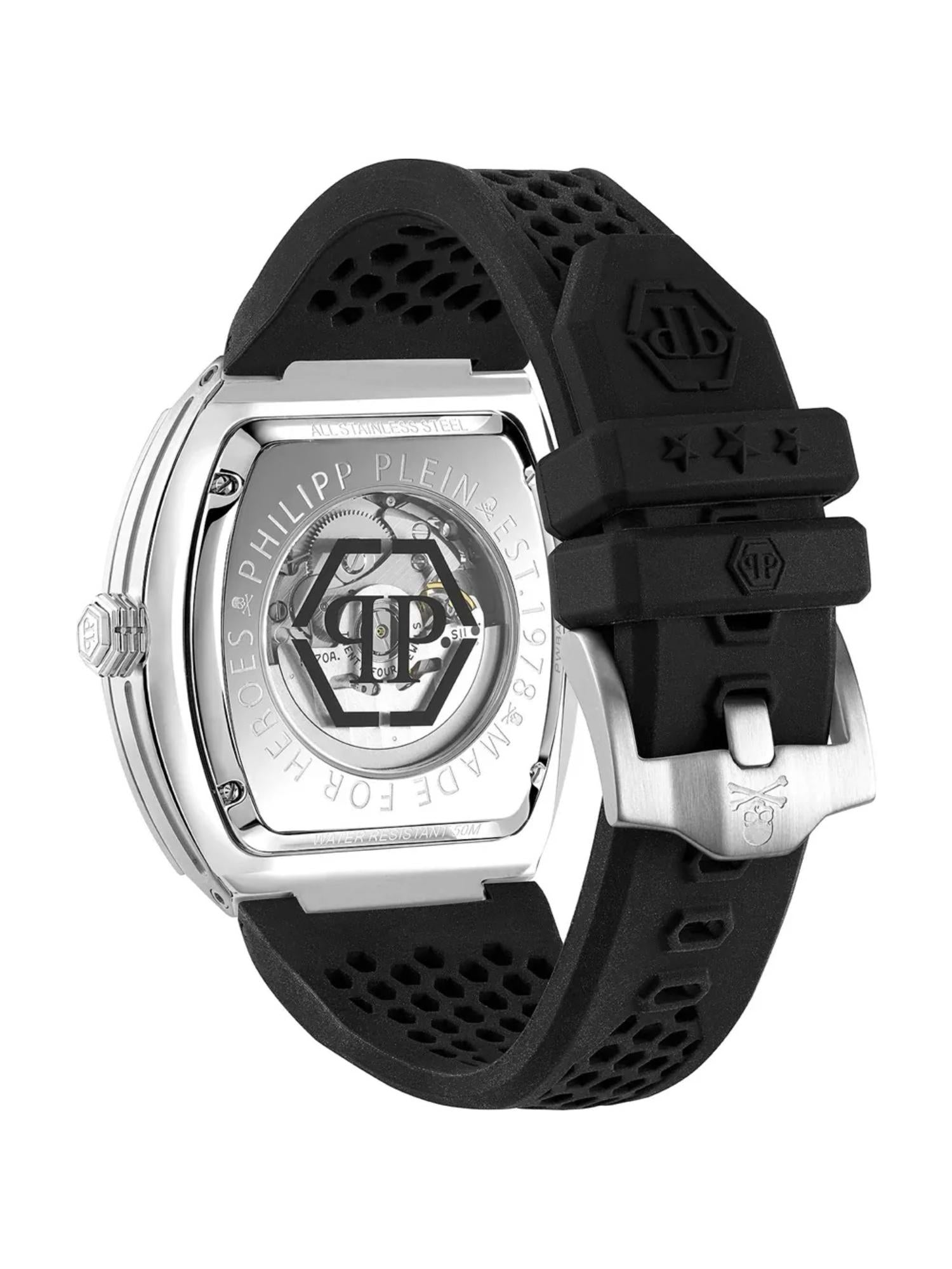 Philipp Plein Men 44 mm Size Silver Dial Analog Watch PWBAA1423