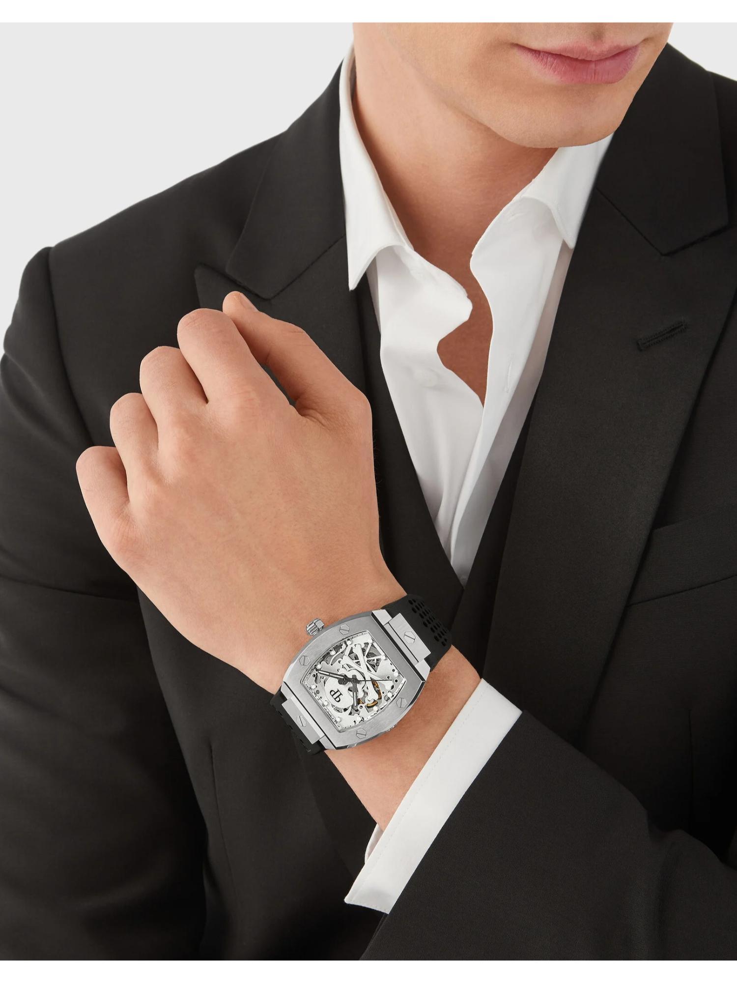 Philipp Plein Men 44 mm Size Silver Dial Analog Watch PWBAA2123