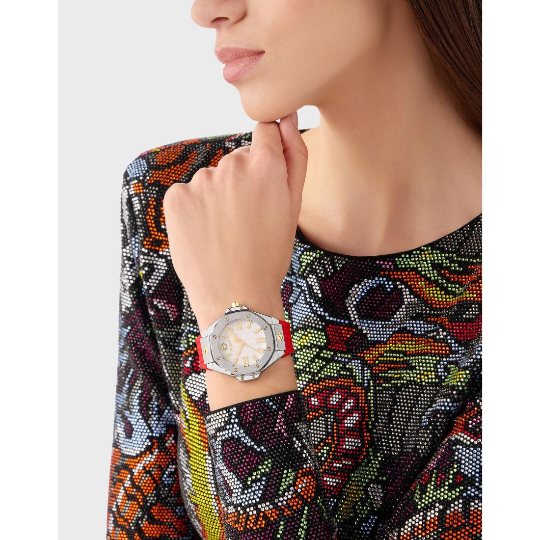 Philipp Plein Date Superlative 39 mm Silver Dial Analog Women Watch- PWBDA0124