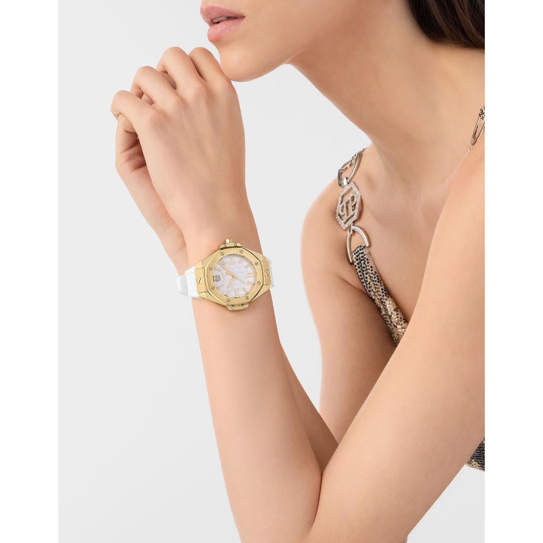Philipp Plein Date Superlative 39 mm Silver Dial Analog Women Watch- PWBDA0224