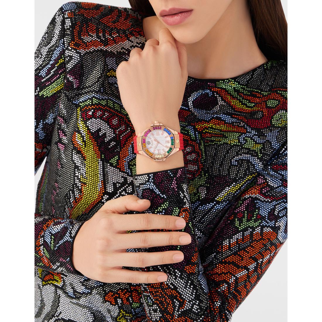 Philipp Plein Date Superlative 39 mm Silver Dial Analog Women Watch PWBDA0524
