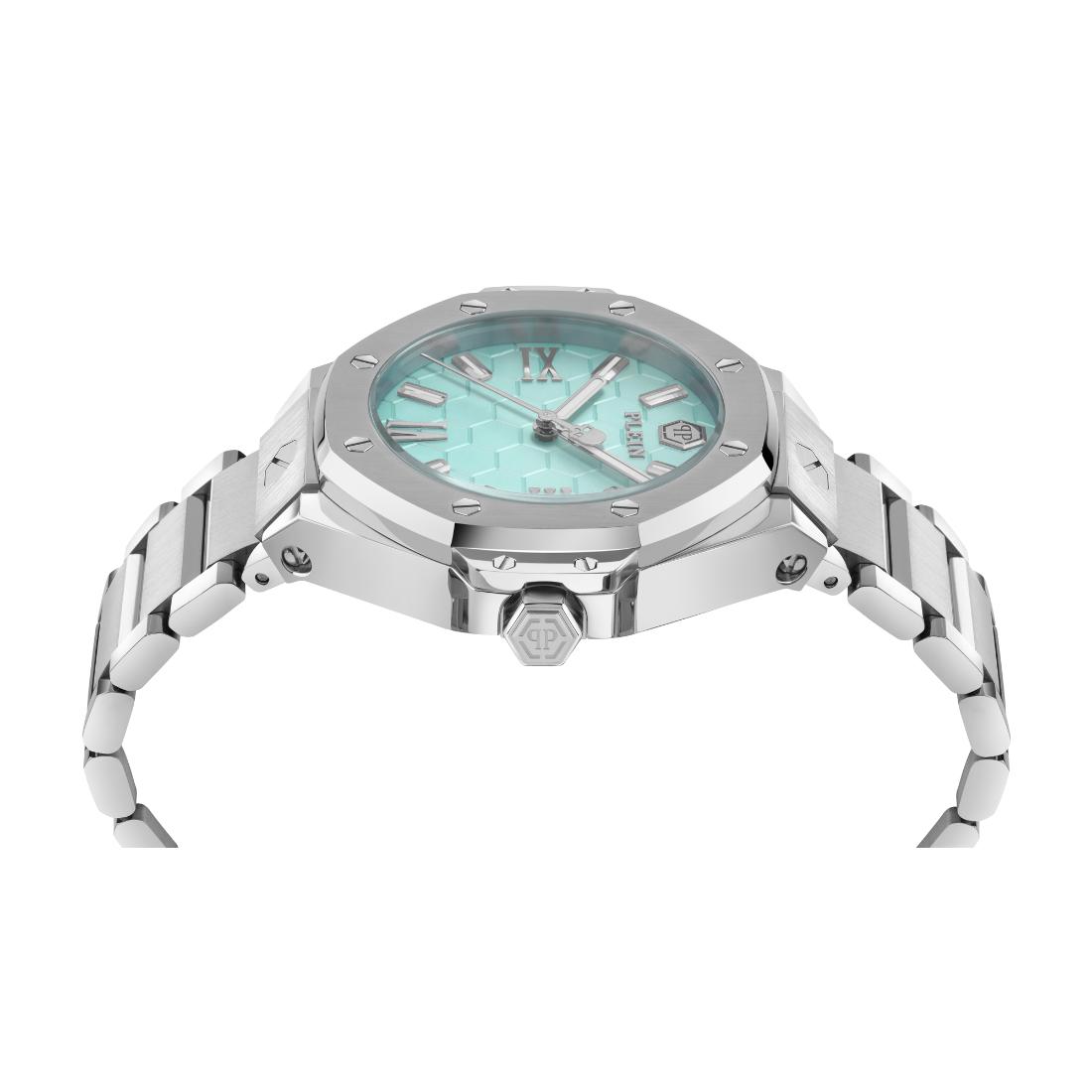 Philipp Plein Date Superlative 39 mm Turquoise Dial Analog Women Watch- PWBDA0624