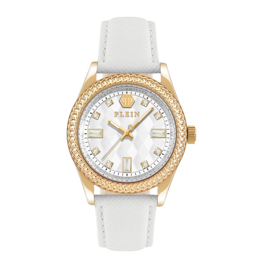 Philipp Plein Date Superlative 38 mm Silver Dial Analog Women Watch- PWCDA0324