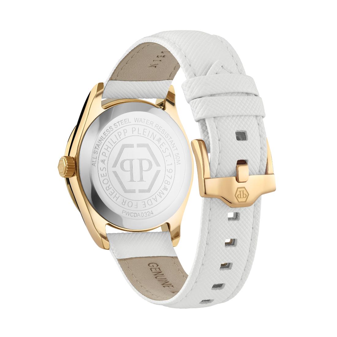 Philipp Plein Date Superlative 38 mm Silver Dial Analog Women Watch- PWCDA0324