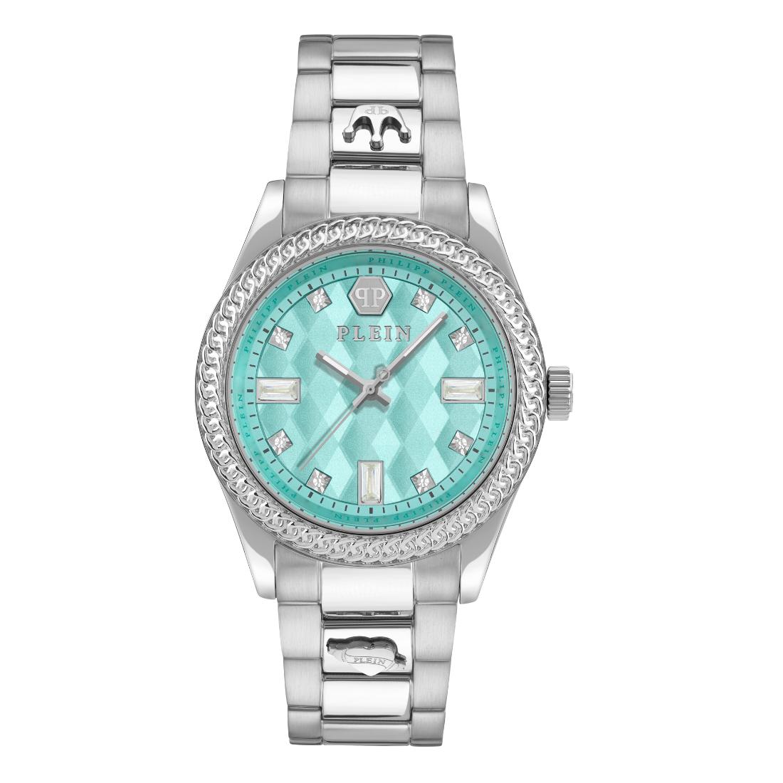 Philipp Plein Date Superlative 38 mm Blue Dial Analog Women Watch- PWCDA0424