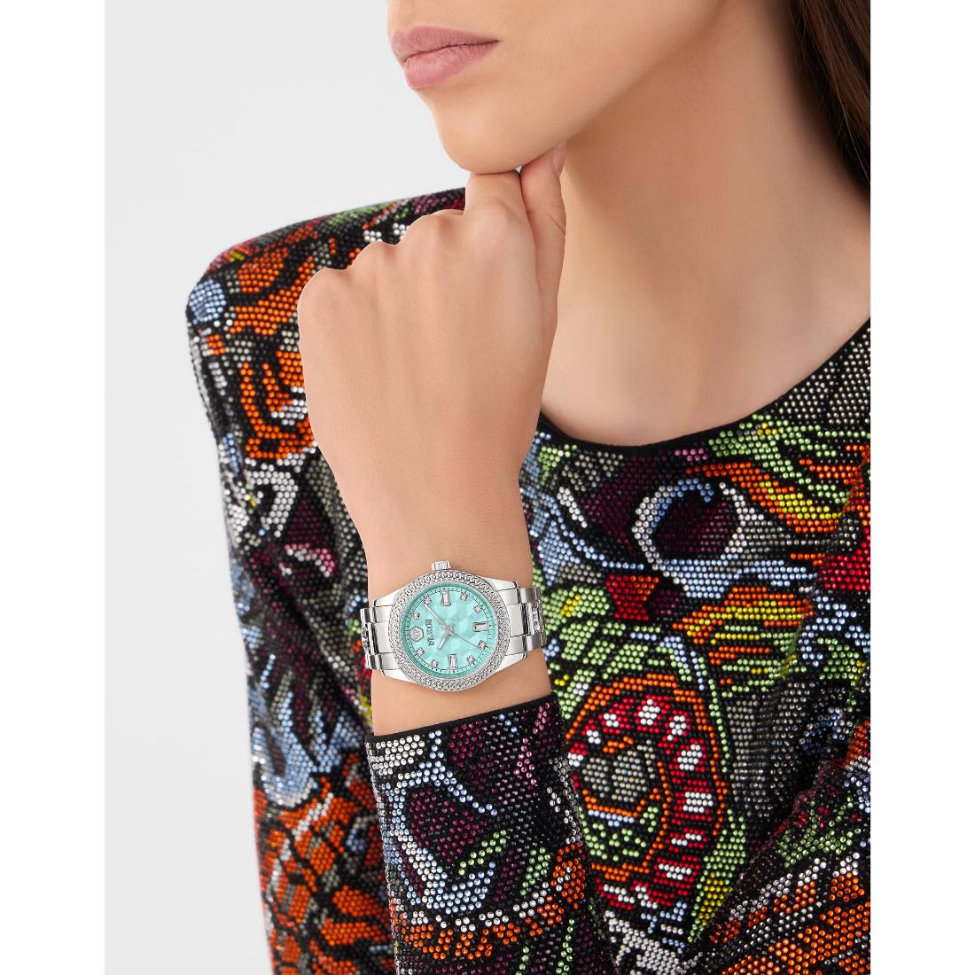 Philipp Plein Date Superlative 38 mm Blue Dial Analog Women Watch- PWCDA0424