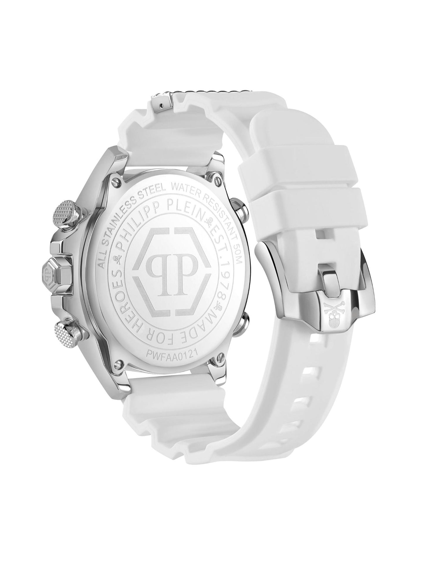 Philipp Plein Unisex 44 MM Size White Dial Analog Watch - PWFAA0121