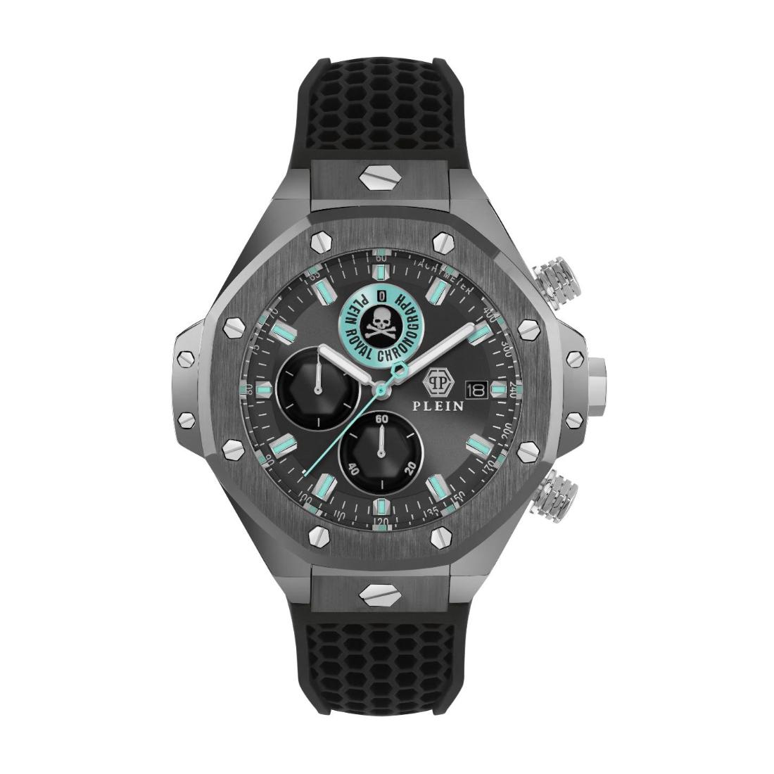 Philipp Plein Newness 45 mm Grey Dial Men Chrono Watch PWLFA0125