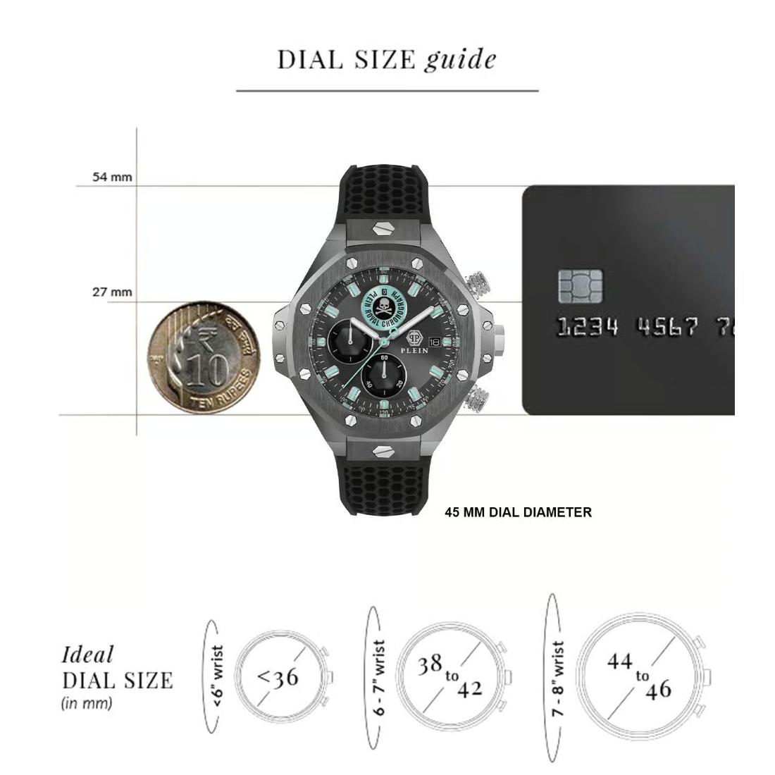 Philipp Plein Newness 45 mm Grey Dial Men Chrono Watch- PWLFA0125