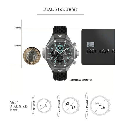 Philipp Plein Newness 45 mm Grey Dial Men Chrono Watch- PWLFA0125