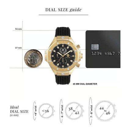 Philipp Plein Newness 45 mm Black Dial Men Chrono Watch- PWLFA0325