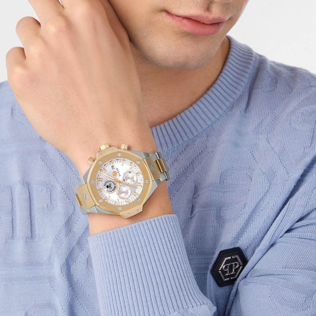 Philipp Plein Newness 45 mm Silver Dial Men Chrono Watch PWLFA0525
