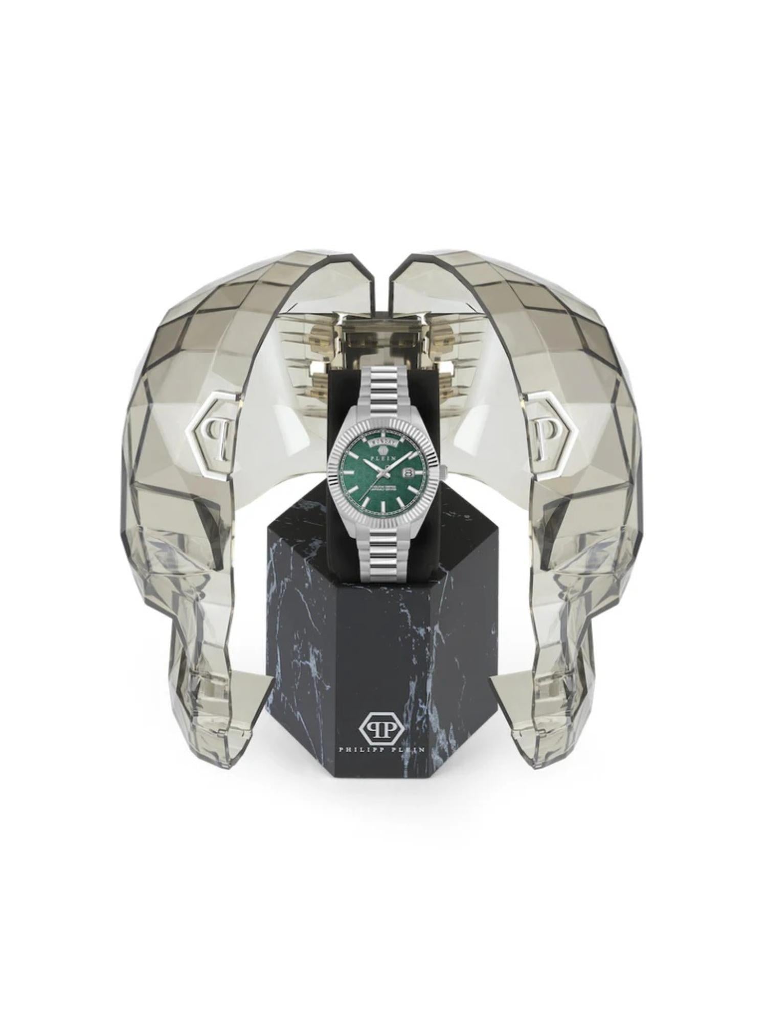 Philipp Plein Men 42 mm Size Green Dial Analog Watch PWPNA0124
