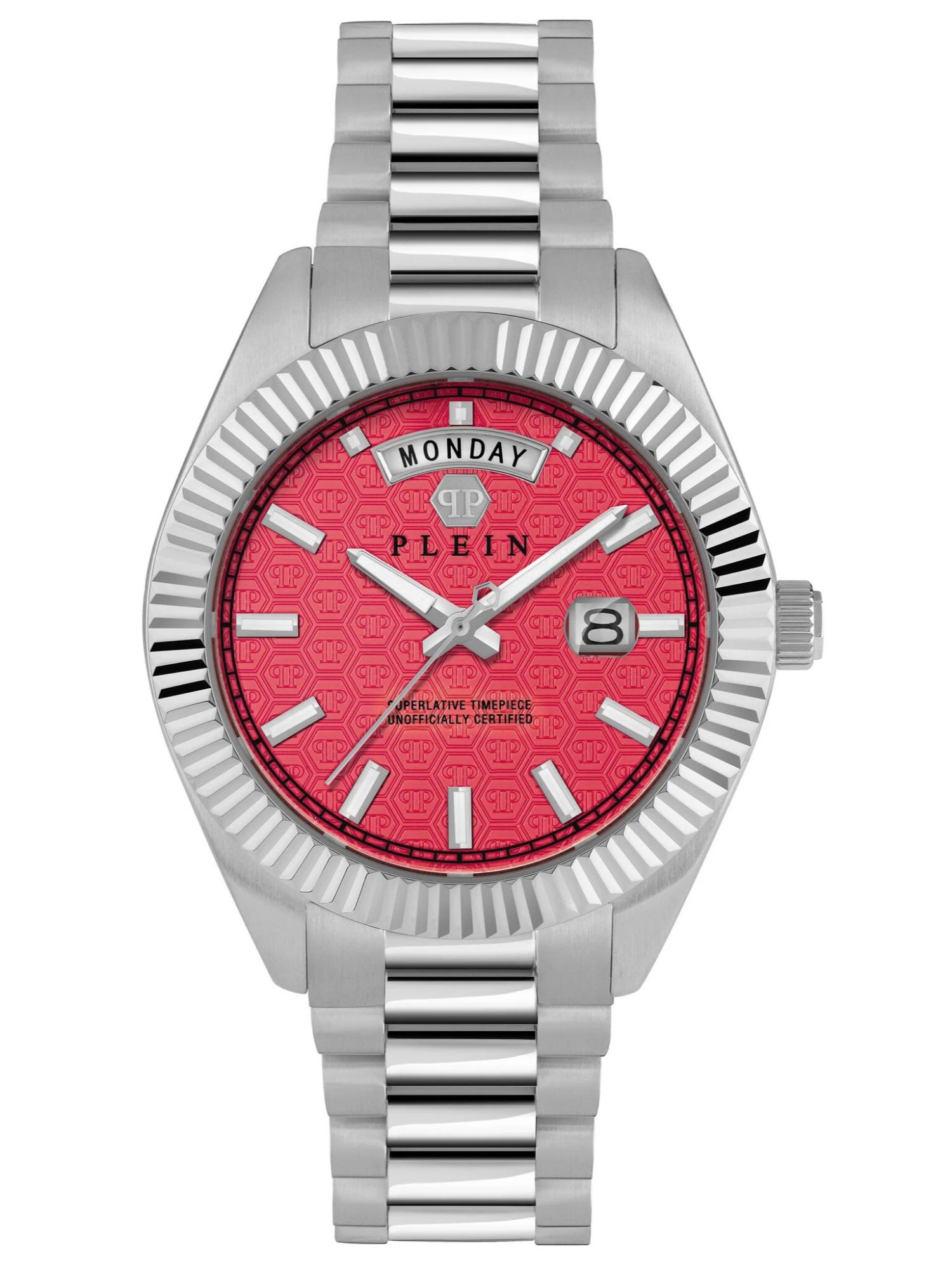 Philipp Plein Men 42 mm Size Red Dial Analog Watch PWPNA0224