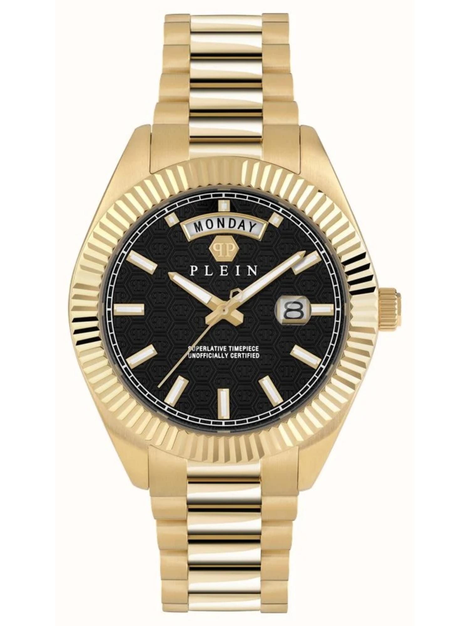 Philipp Plein Men 42 mm Size Black Dial Analog Watch PWPNA0424