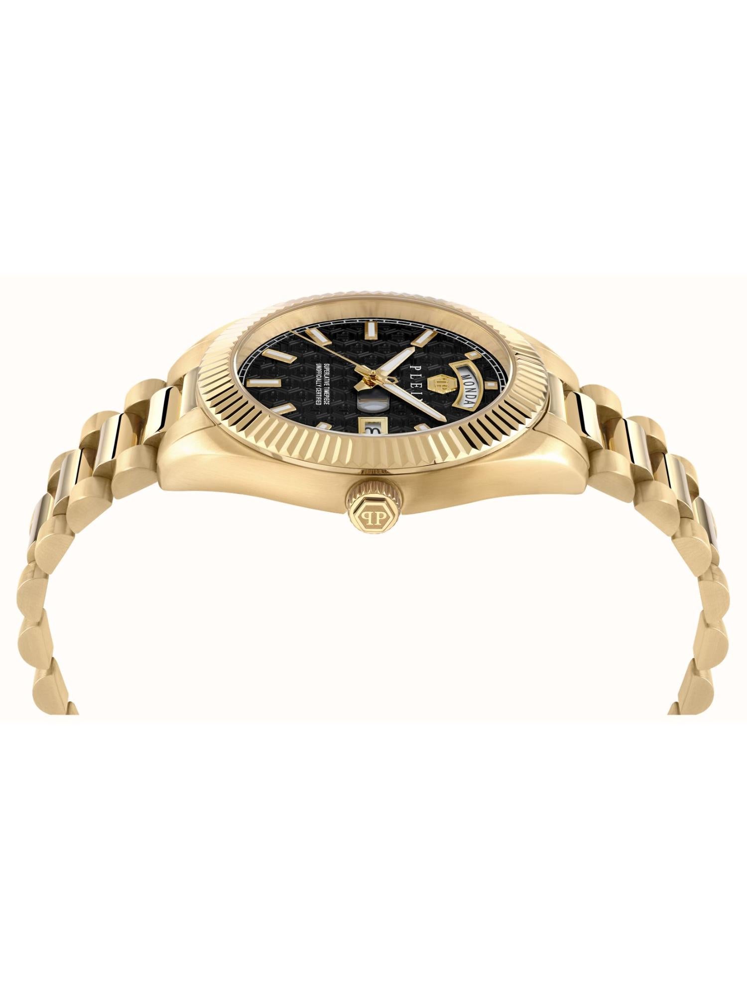 Philipp Plein Men 42 mm Size Black Dial Analog Watch PWPNA0424