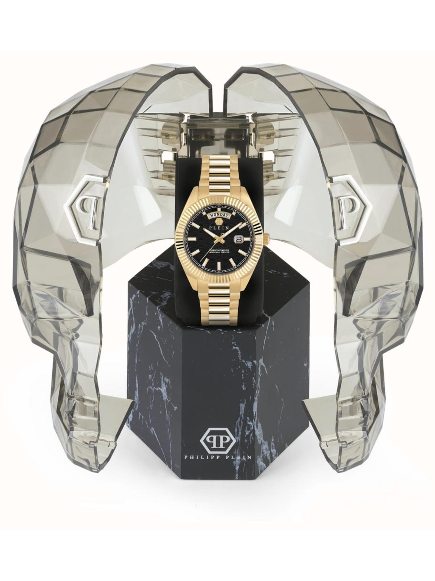Philipp Plein Men 42 mm Size Black Dial Analog Watch PWPNA0424
