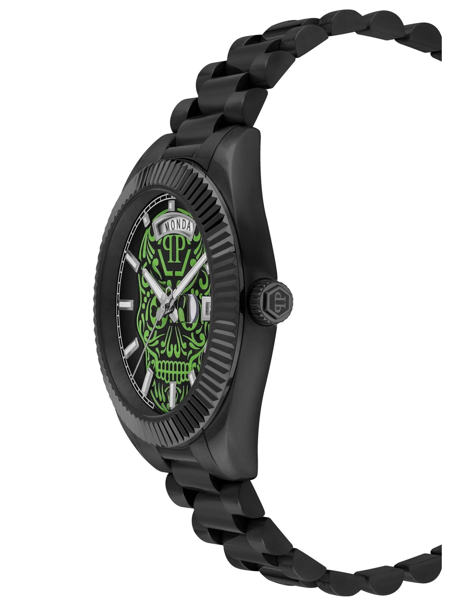 Philipp Plein Men 42 mm Size Green Dial Analog Watch PWPNA0724
