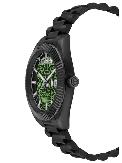 Philipp Plein Men 42 mm Size Green Dial Analog Watch - PWPNA0724