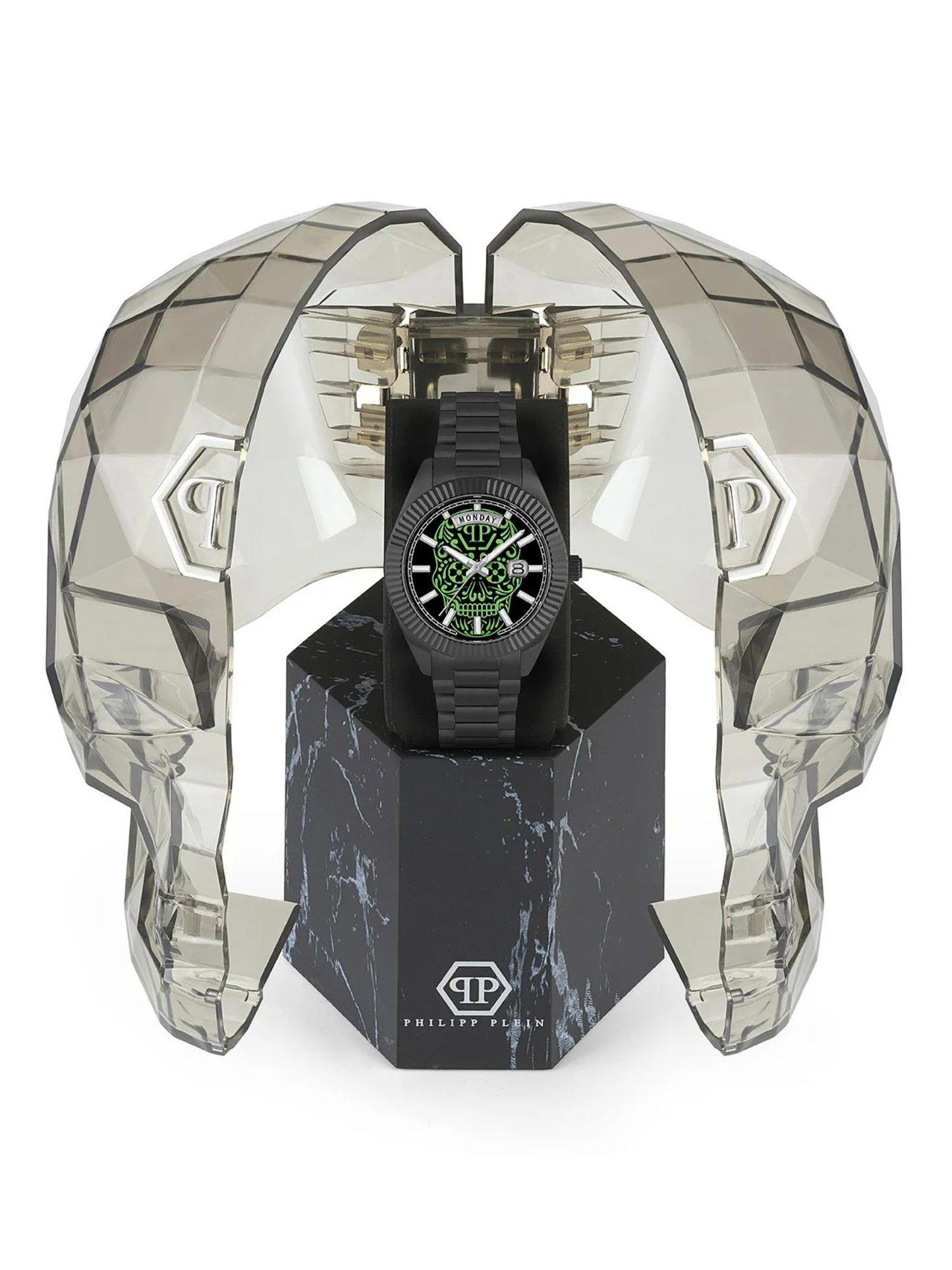 Philipp Plein Men 42 mm Size Green Dial Analog Watch - PWPNA0724