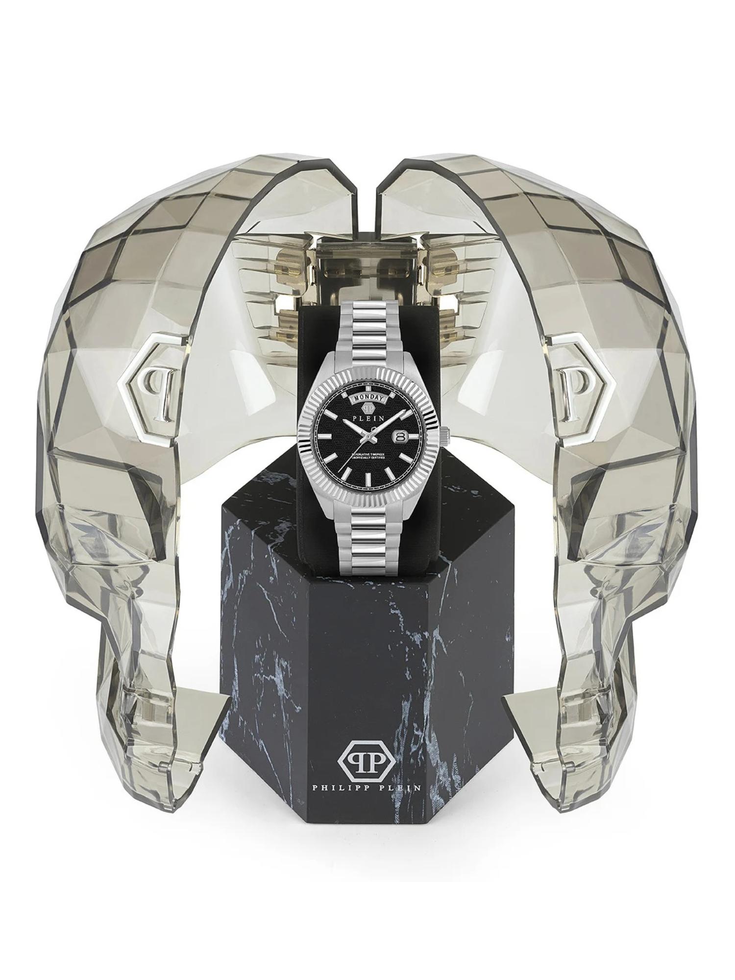 Philipp Plein Men 42 mm Size Black Dial Analog Watch PWPNA0824