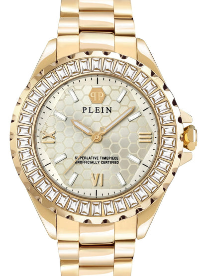 Philipp Plein Women 38 mm Size Gold Dial Analog Watch - PWPOA0624