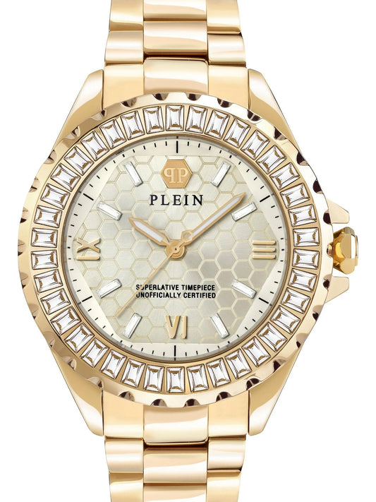 Philipp Plein Women 38 mm Size Gold Dial Analog Watch - PWPOA0624