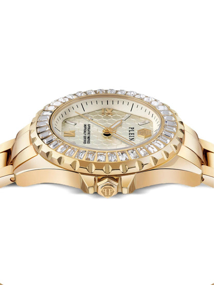 Philipp Plein Women 38 mm Size Gold Dial Analog Watch - PWPOA0624