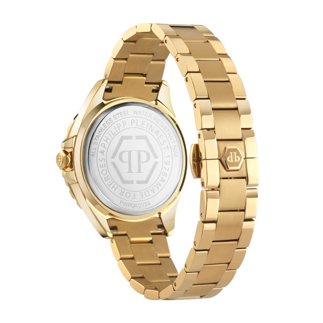 Philipp Plein Date Superlative 38 mm Green Dial Analog Women Watch PWPOA0924