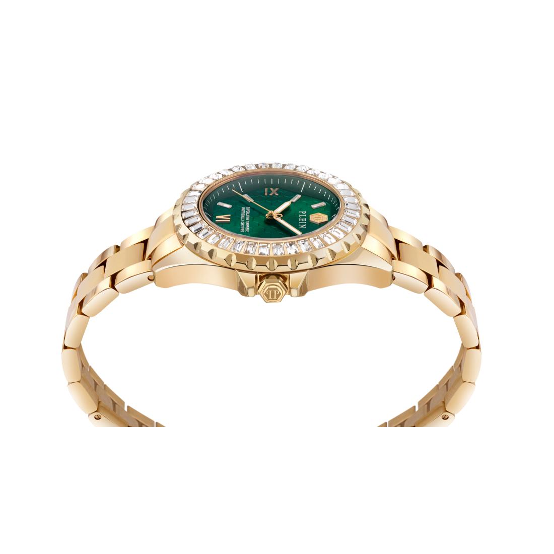 Philipp Plein Date Superlative 38 mm Green Dial Analog Women Watch PWPOA0924