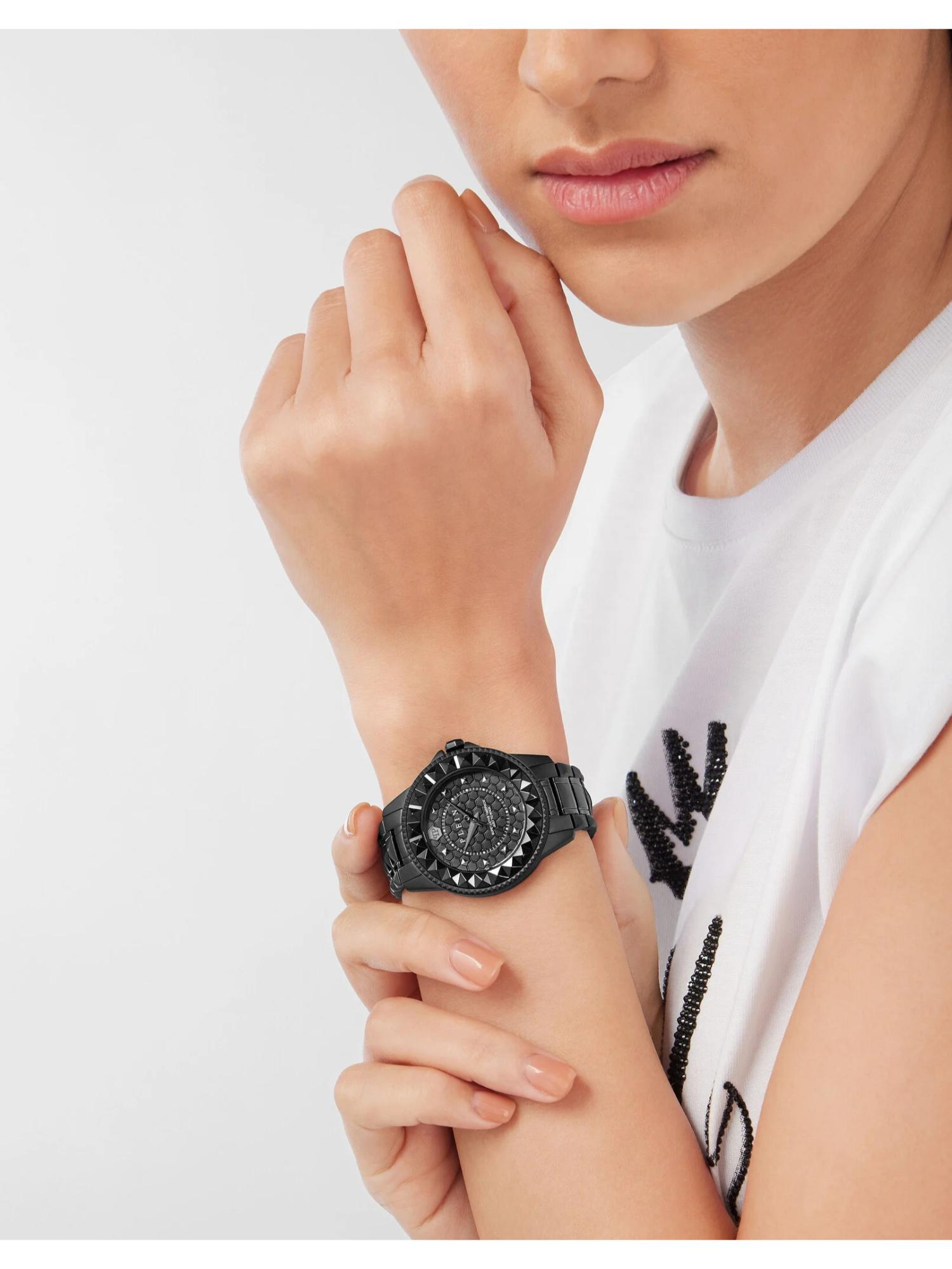 Philipp Plein Women 38 mm Size Black Dial Analog Watch PWPQA0524