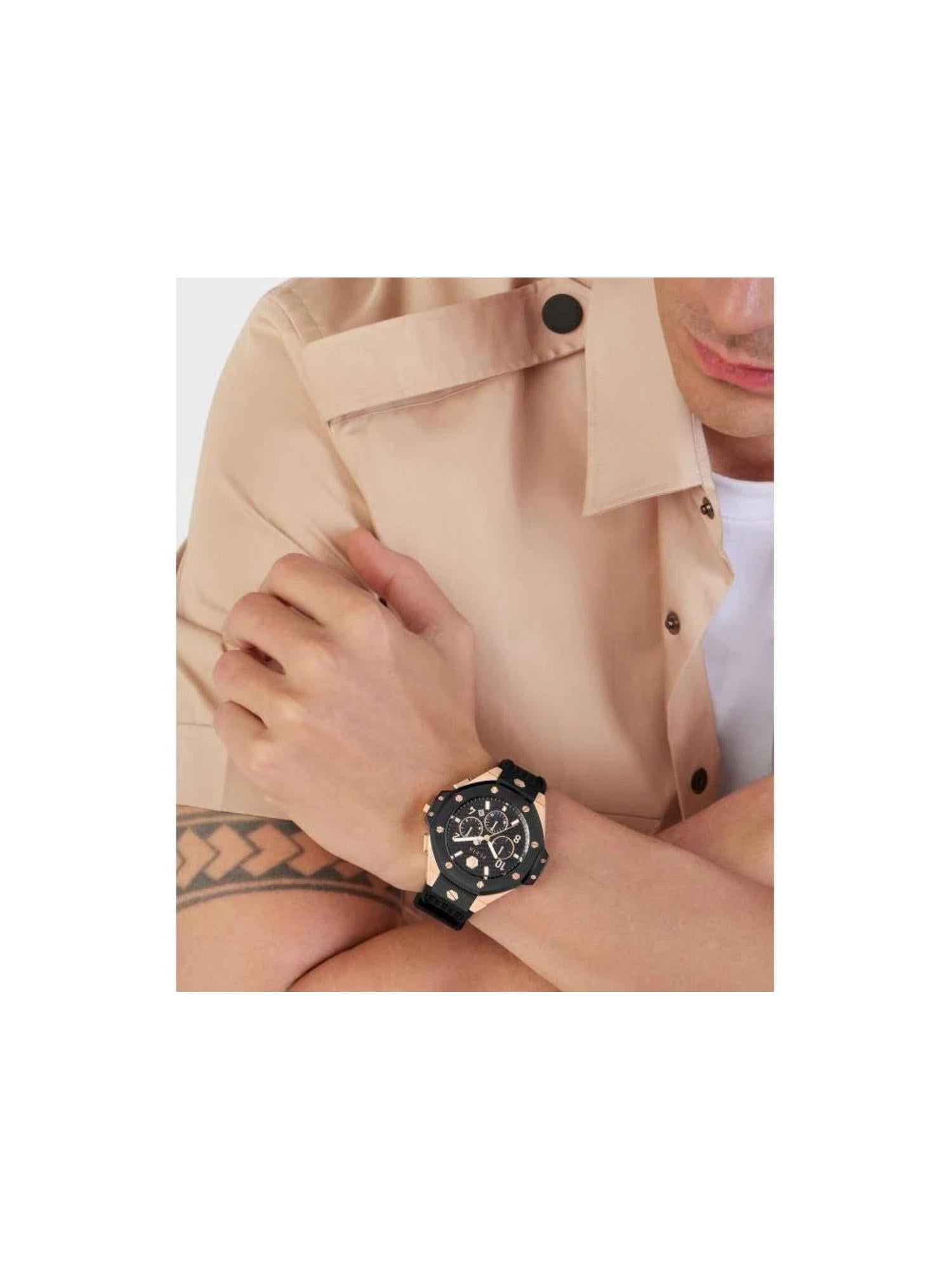 Philipp Plein Men 46 mm Size Black Dial Analog Watch PWPRA0824
