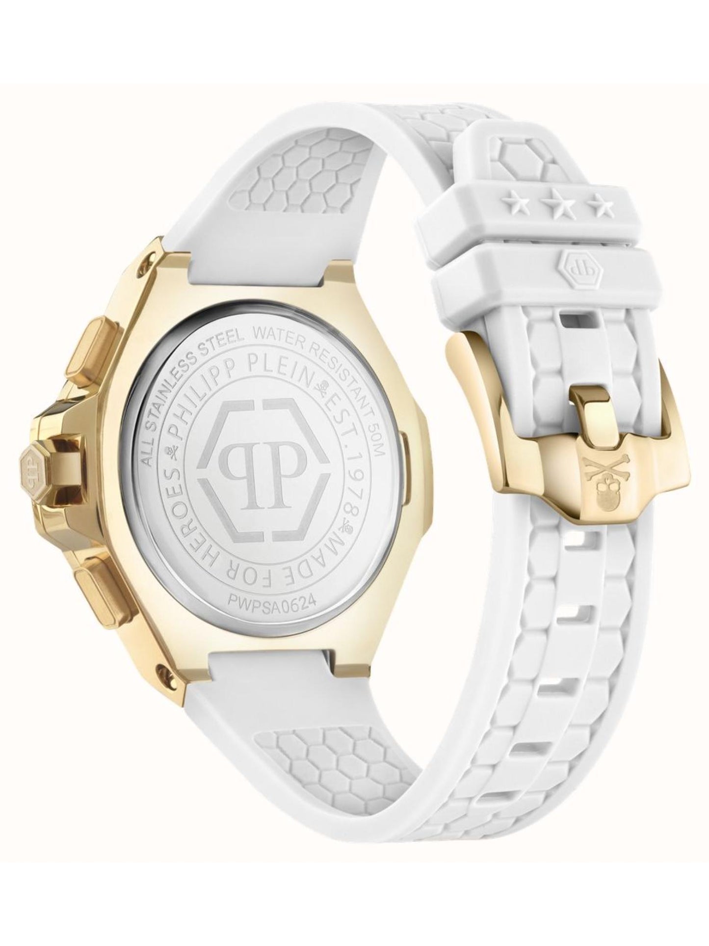 Philipp Plein Unisex 42 mm Size Silver Dial Analog Watch - PWPSA0624