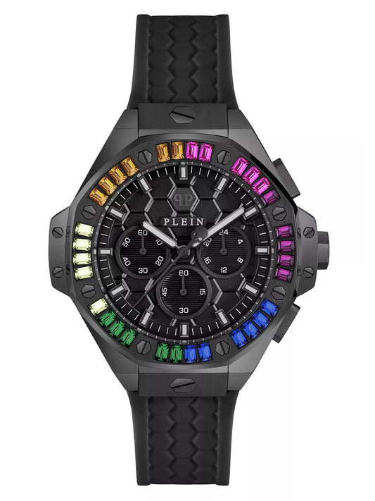 Philipp Plein Unisex 42 mm Size Black Dial Analog Watch - PWPSA0724