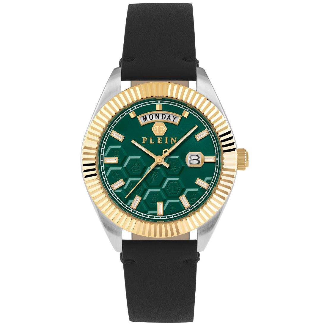 Philipp Plein Date Superlative 42 mm Green Dial Analog Men Watch PWPVA0124