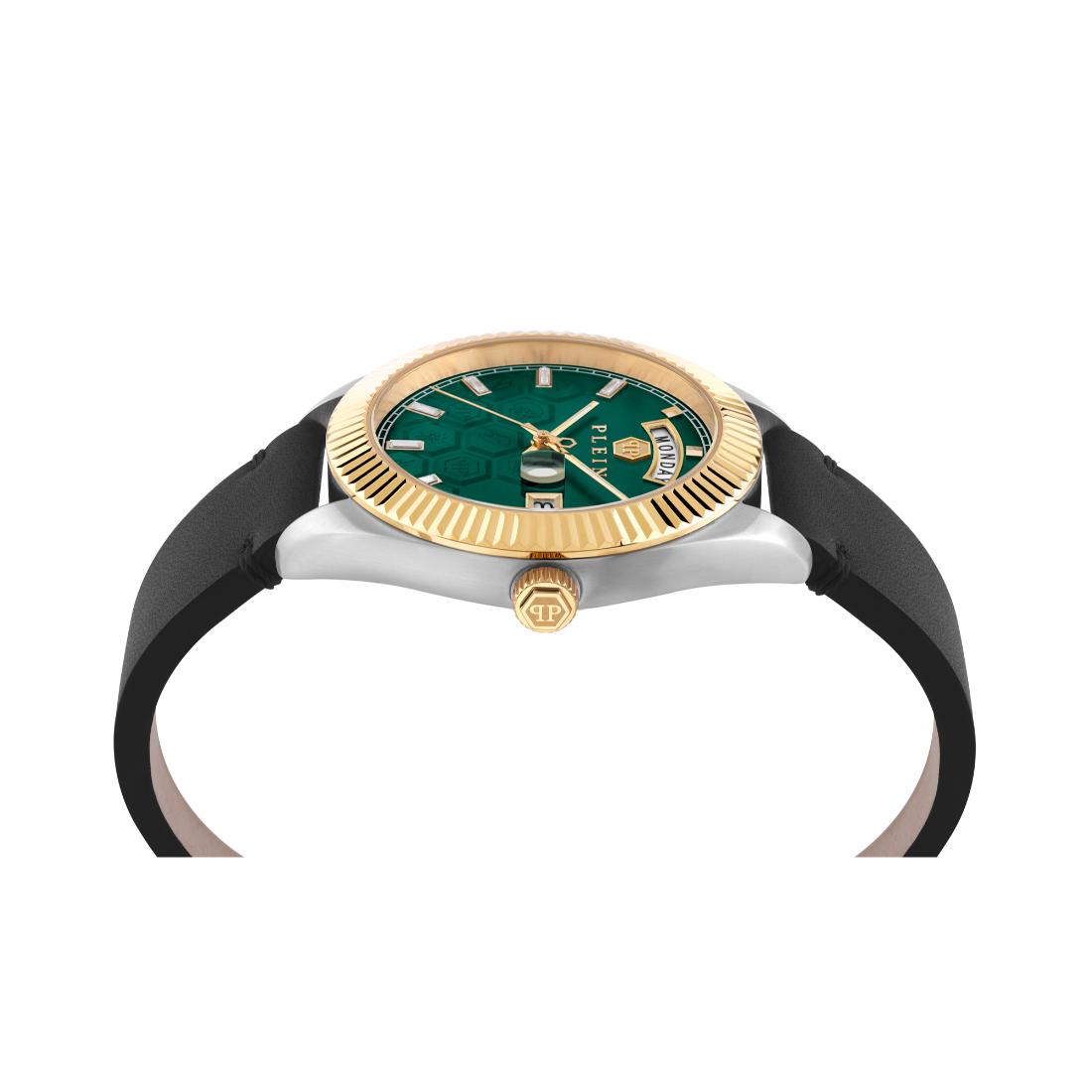 Philipp Plein Date Superlative 42 mm Green Dial Analog Men Watch PWPVA0124