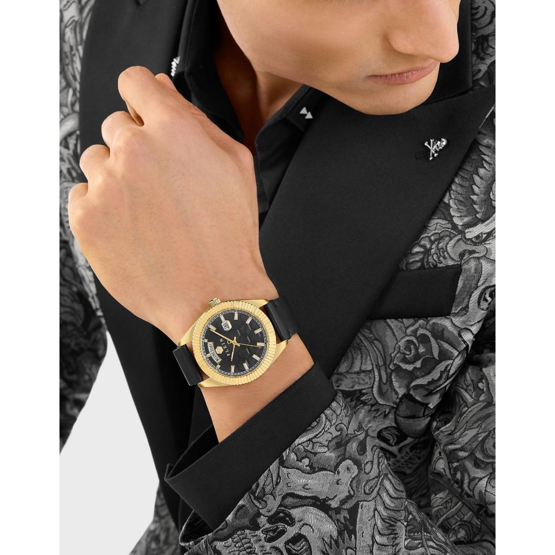 Philipp Plein Date Superlative 42 mm Black Dial Analog Men Watch- PWPVA0224