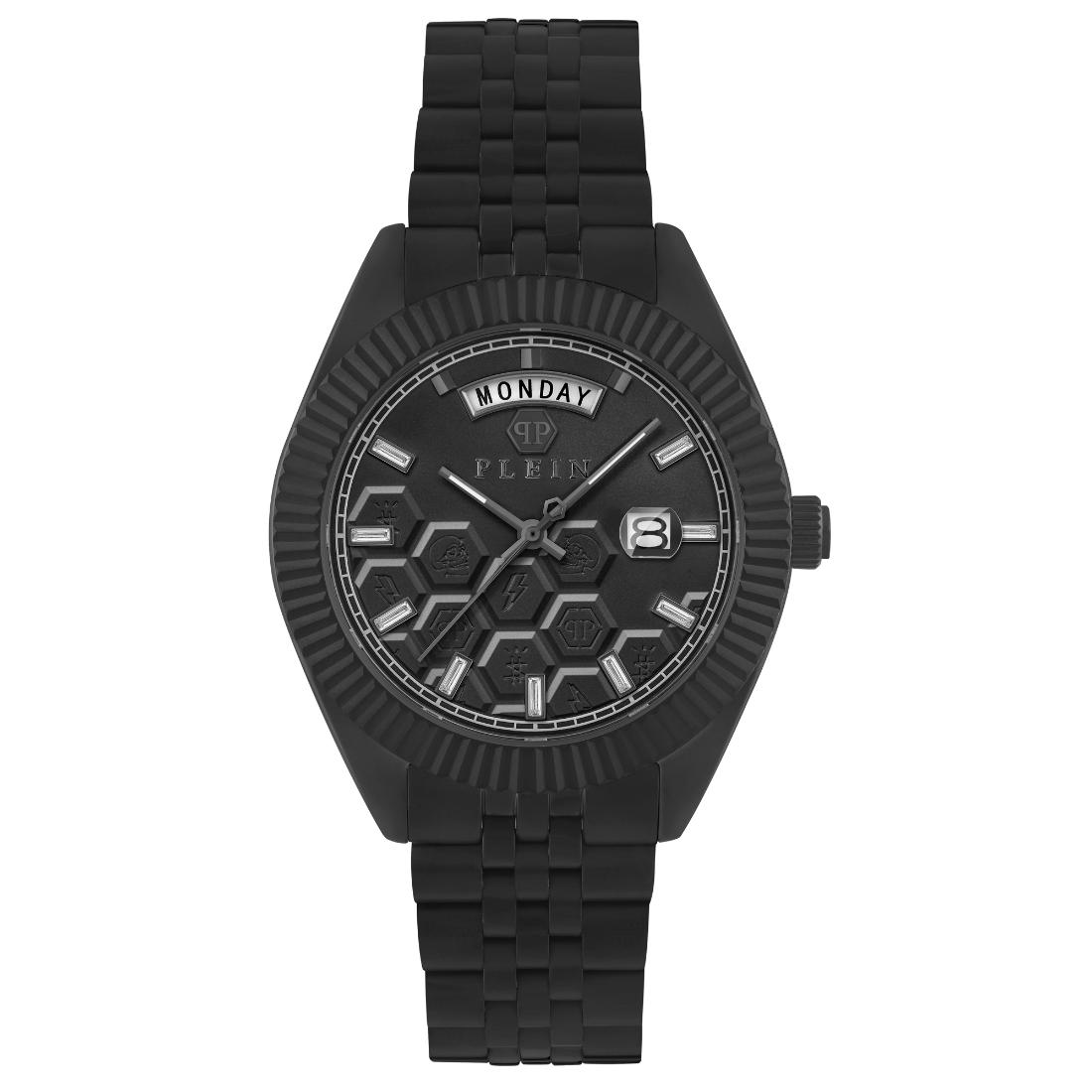 Philipp Plein Date Superlative 42 mm Black Dial Analog Men Watch- PWPVA0624