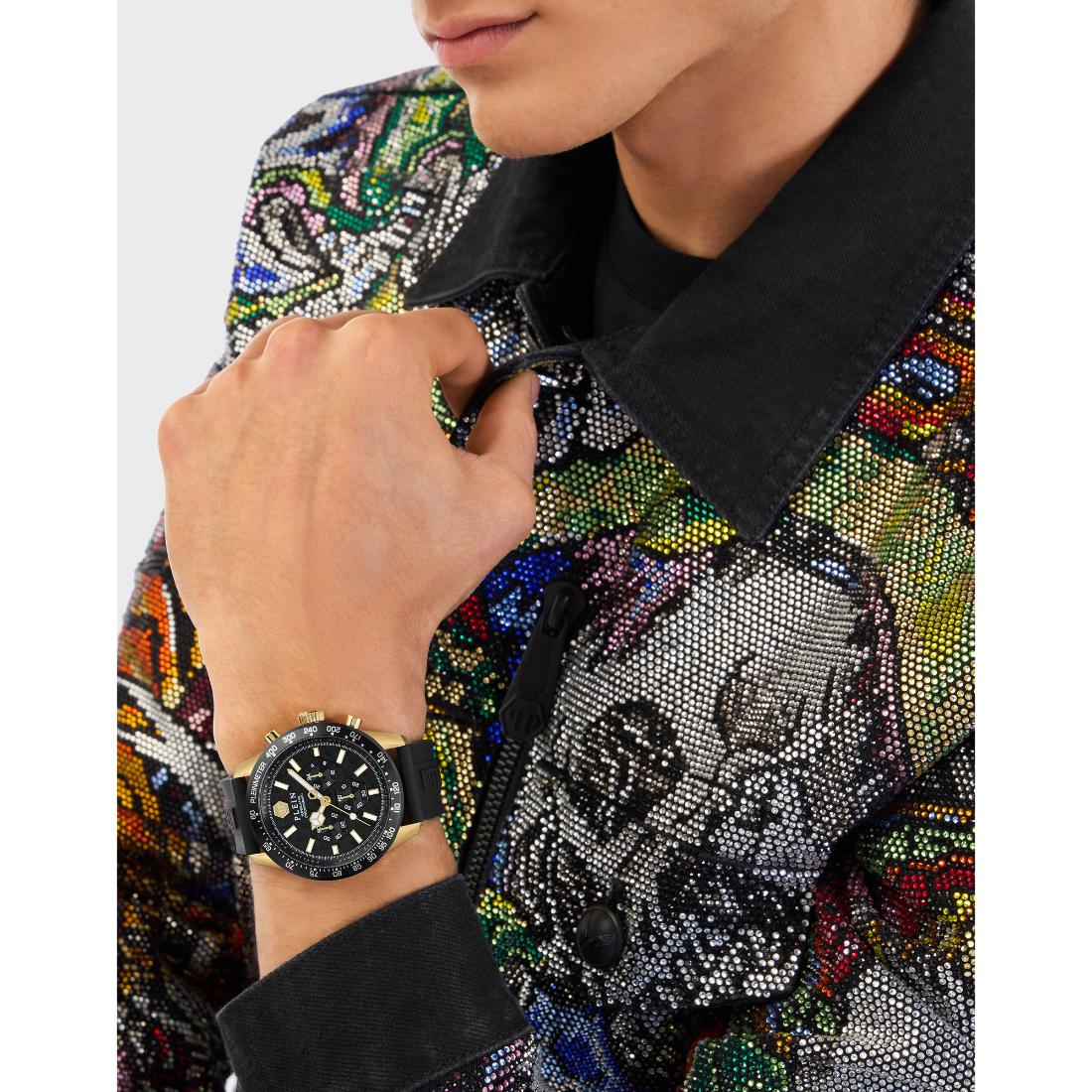 Philipp Plein Date Superlative 44 mm Black Dial Analog Men Watch- PWPYA0224