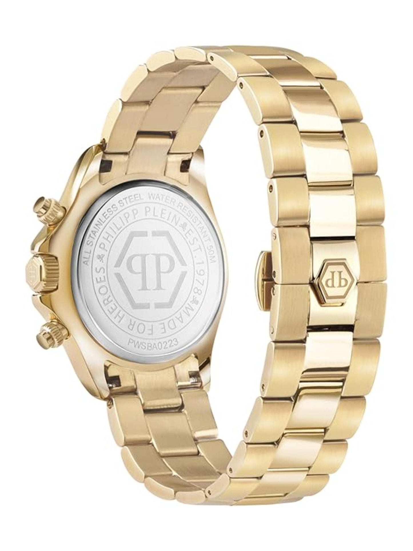 Philipp Plein Women 38 mm Size Gold Dial Analog Watch - PWSBA0223