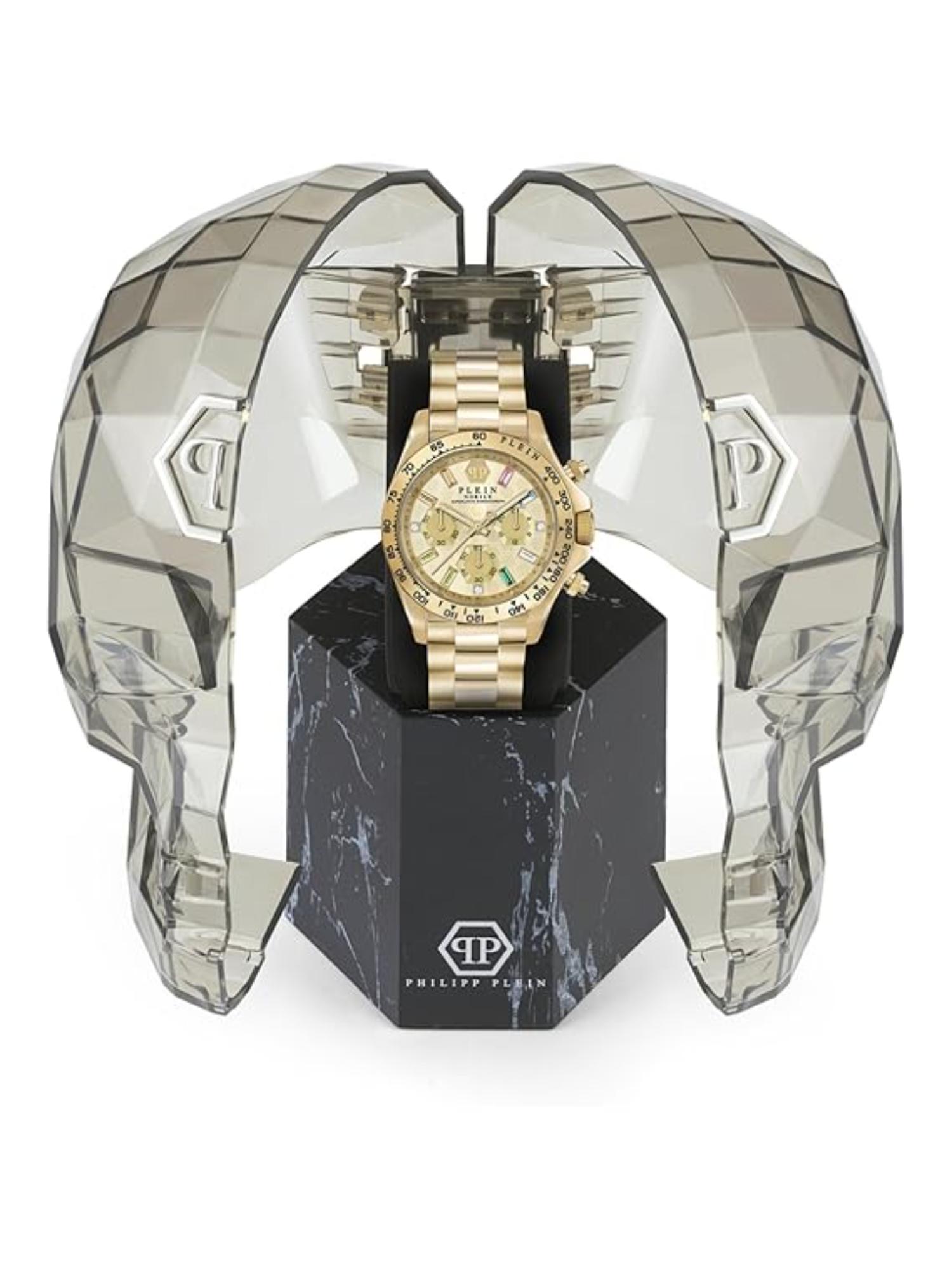 Philipp Plein Women 38 mm Size Gold Dial Analog Watch PWSBA0223