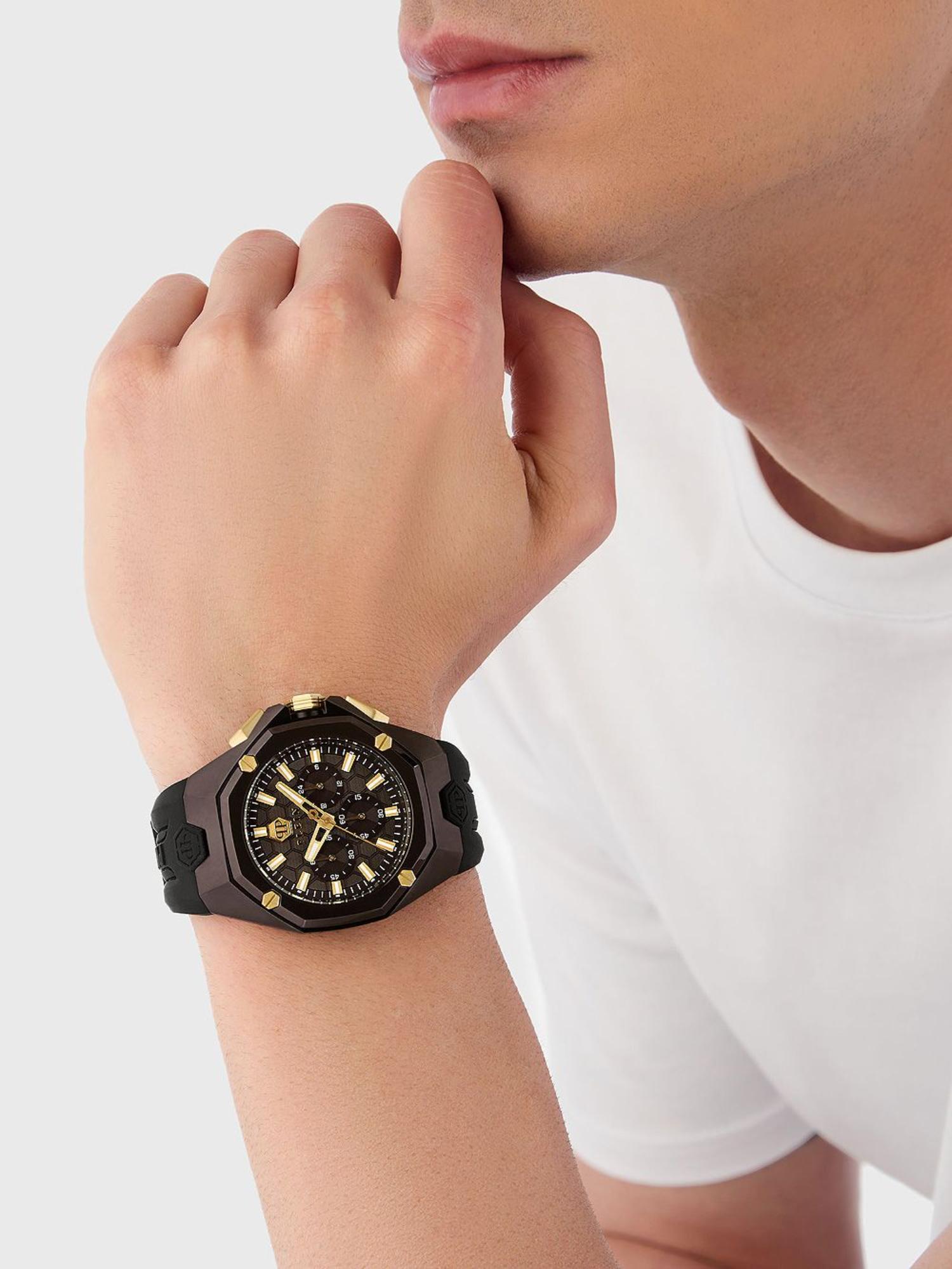 Philipp Plein Men 45 mm Size Brown Dial Analog Watch PWTBA0323