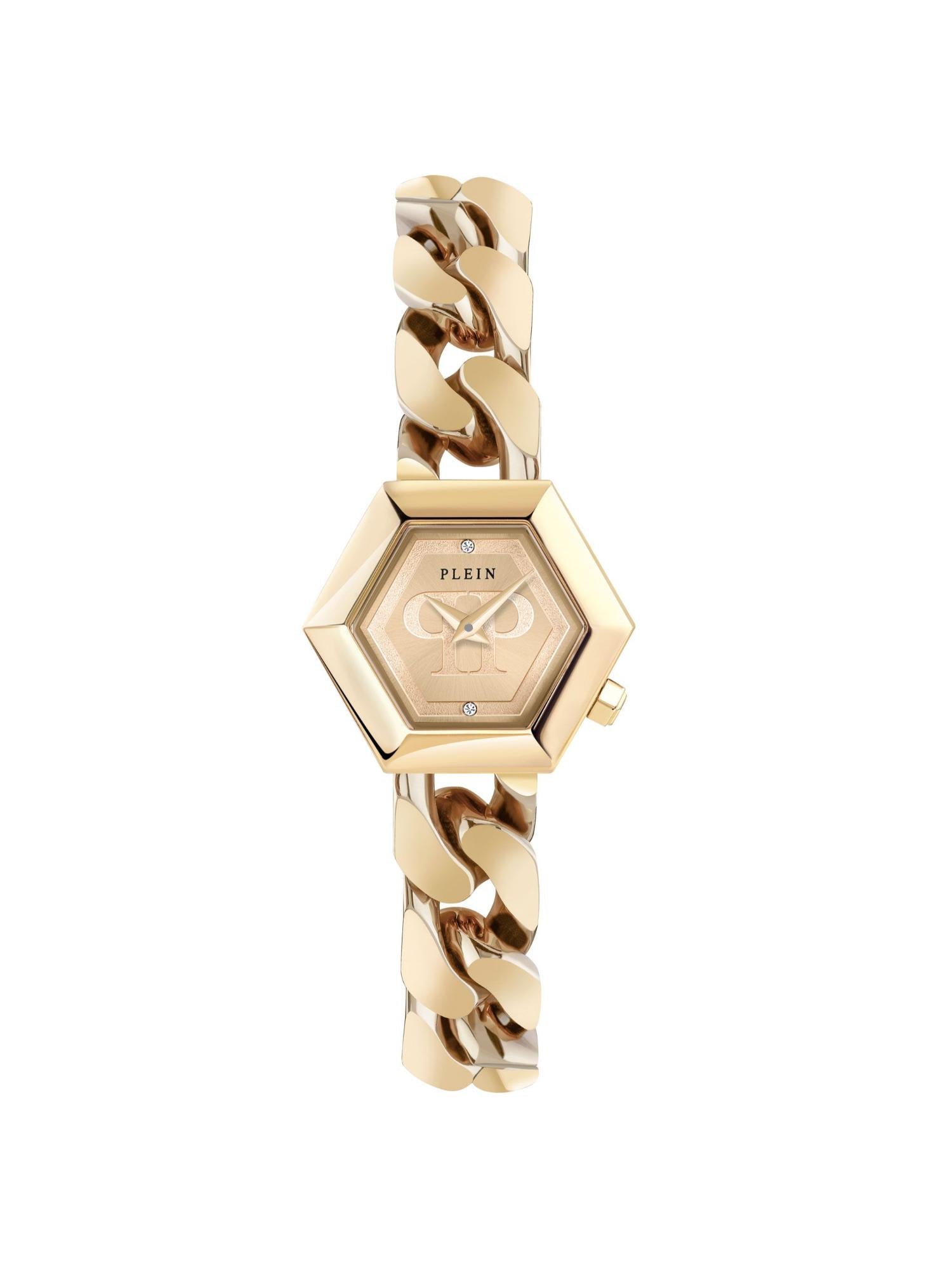 Philipp Plein Women 28 mm Size Gold Dial Analog Watch PWWBA0323