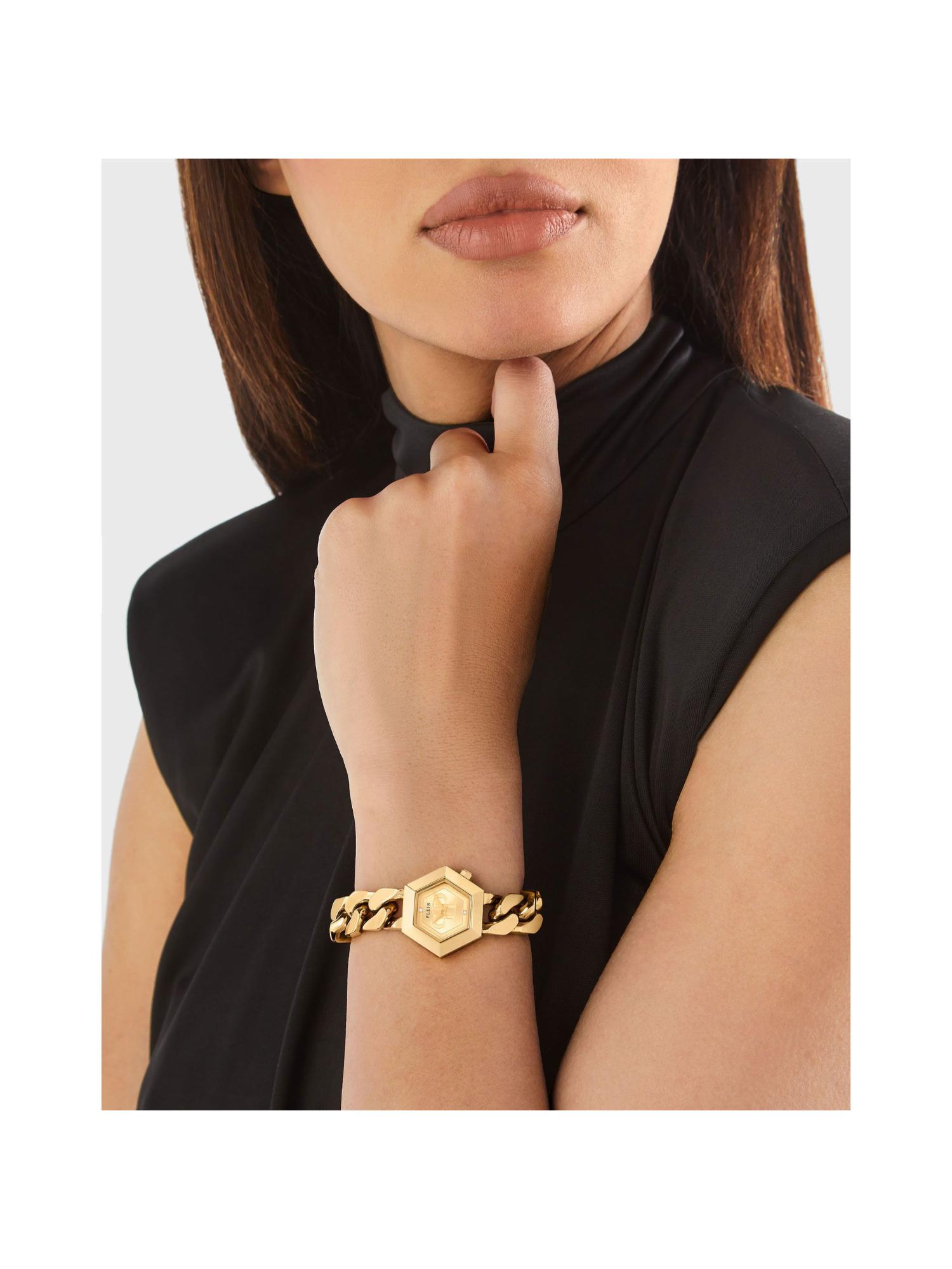 Philipp Plein Women 28 mm Size Gold Dial Analog Watch PWWBA0323
